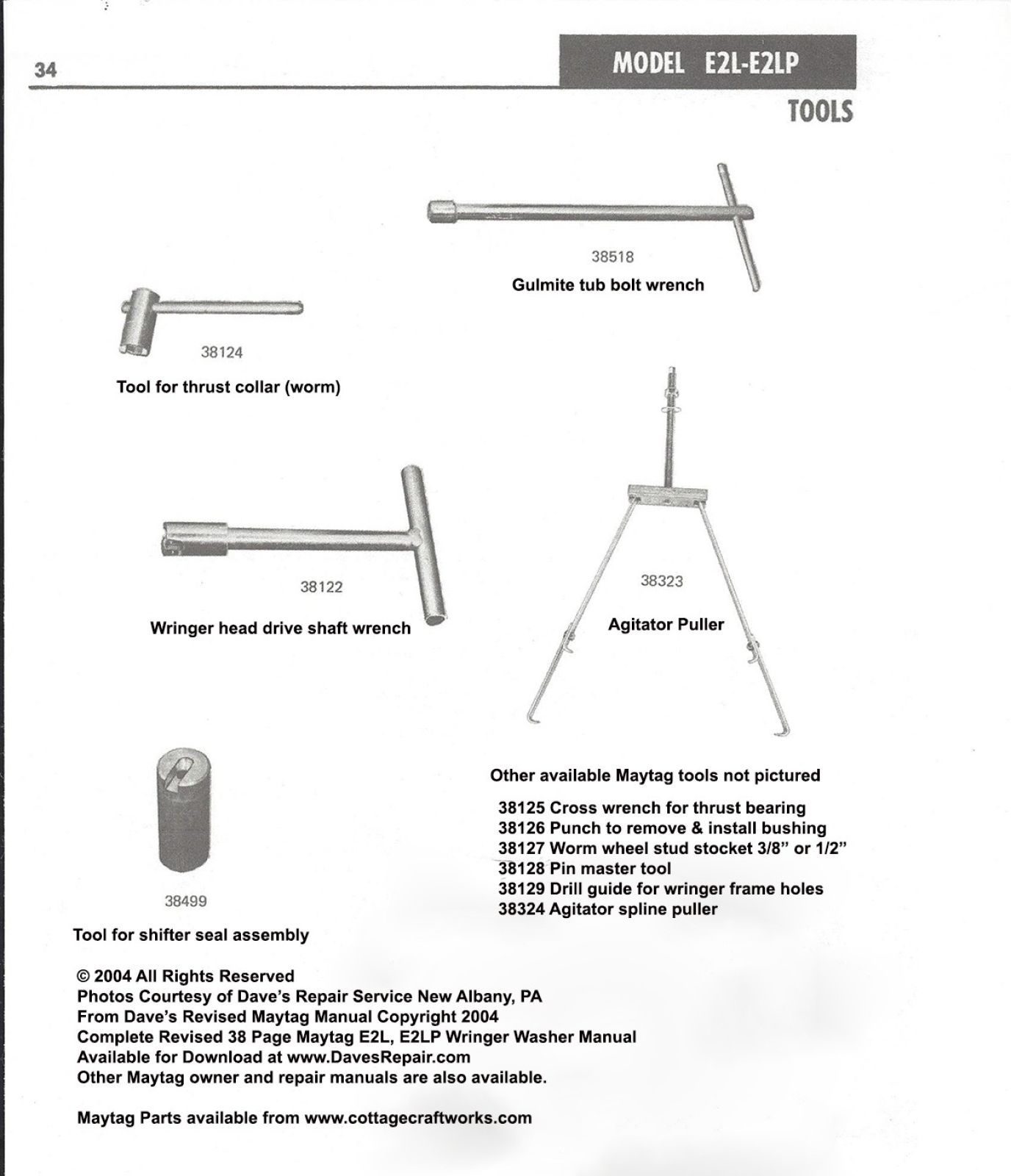 Maytag Wringer Washer Repair Tools