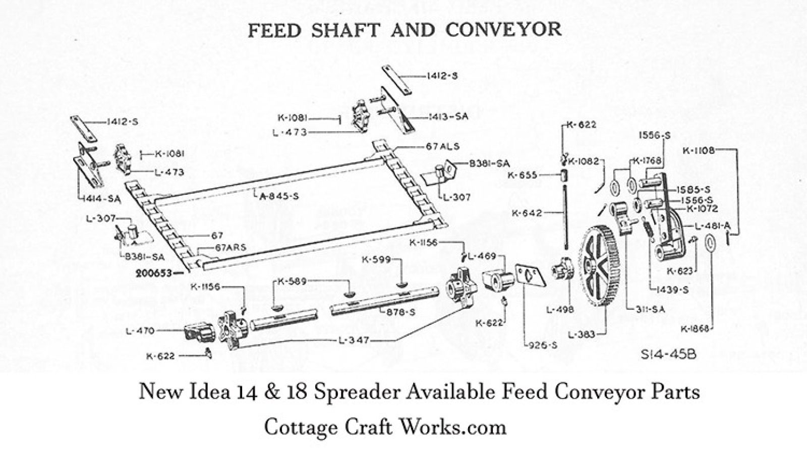 New Idea 14 & 18 Spreader Feed Conveyor Parts