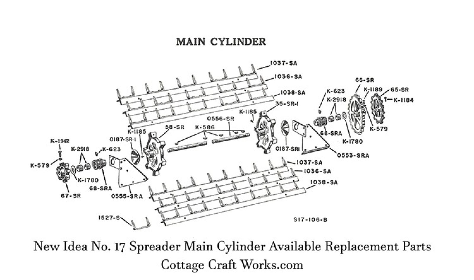 New Idea No. 17 Main Cylinder Parts
