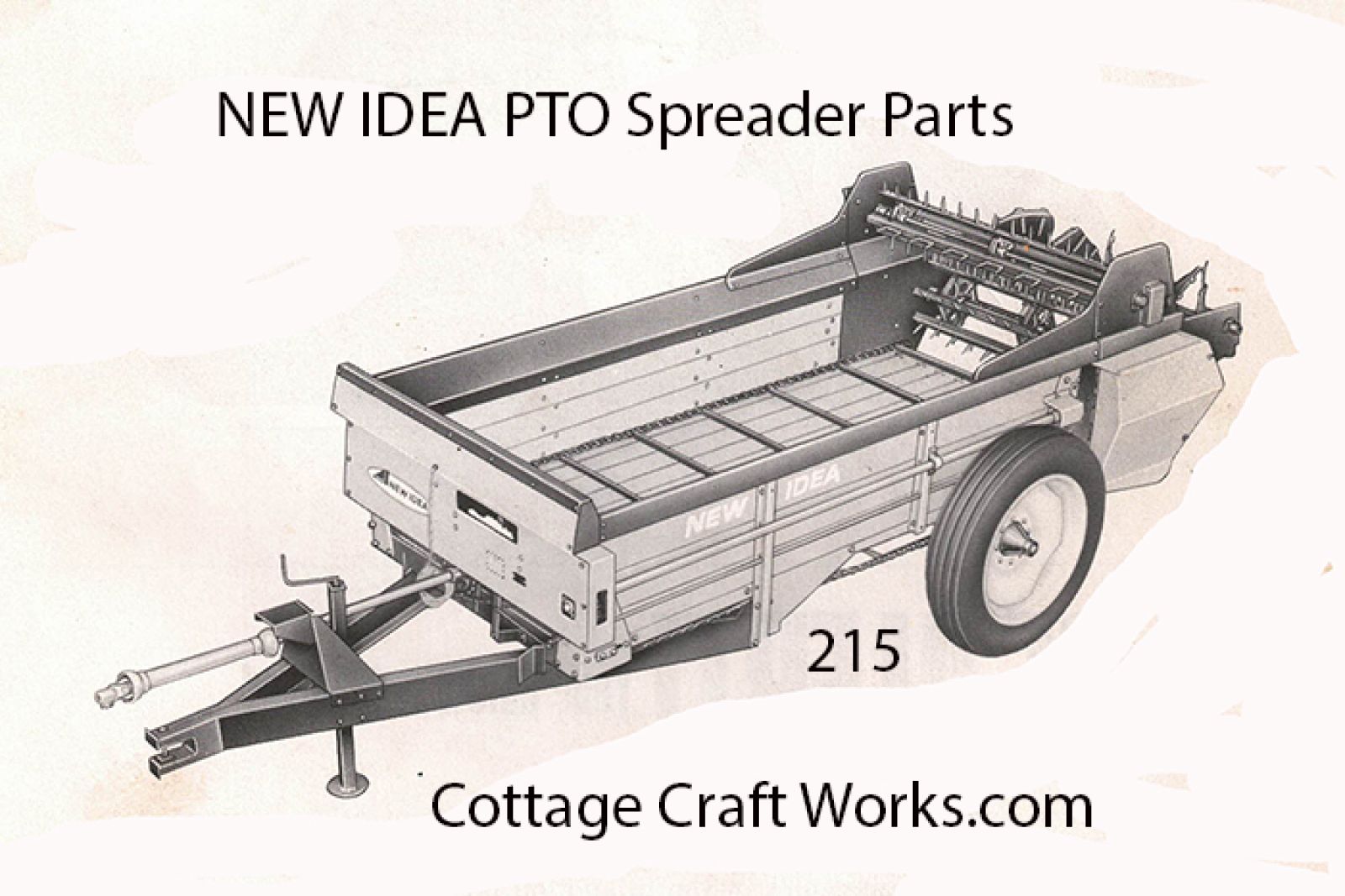 New Idea 210-218 PTO Manure Spreader Parts
