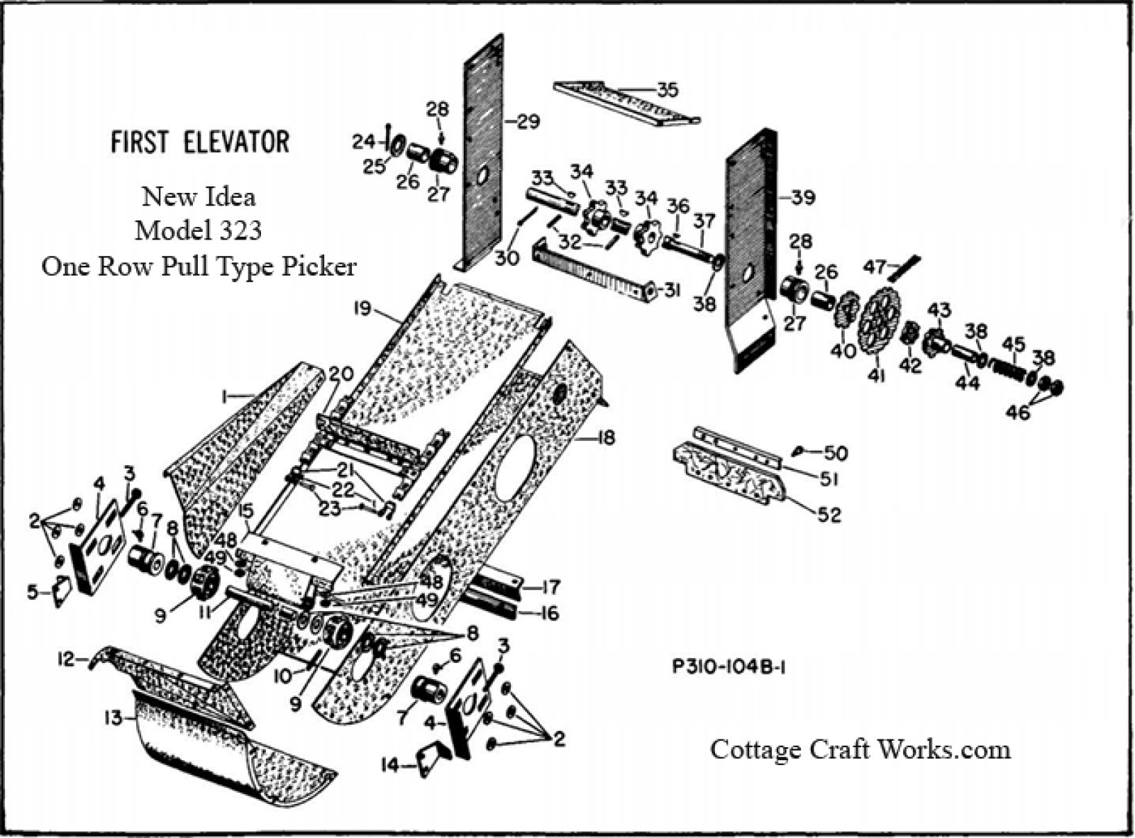 New Idea 323 Corn Picker First Elevator Parts