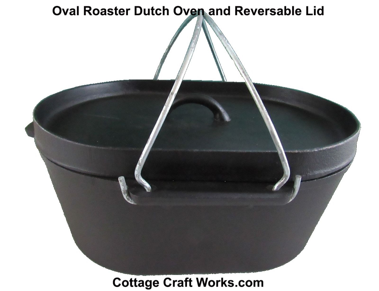Flat Bottom 10 Qt Cast Iron Oval Roaster