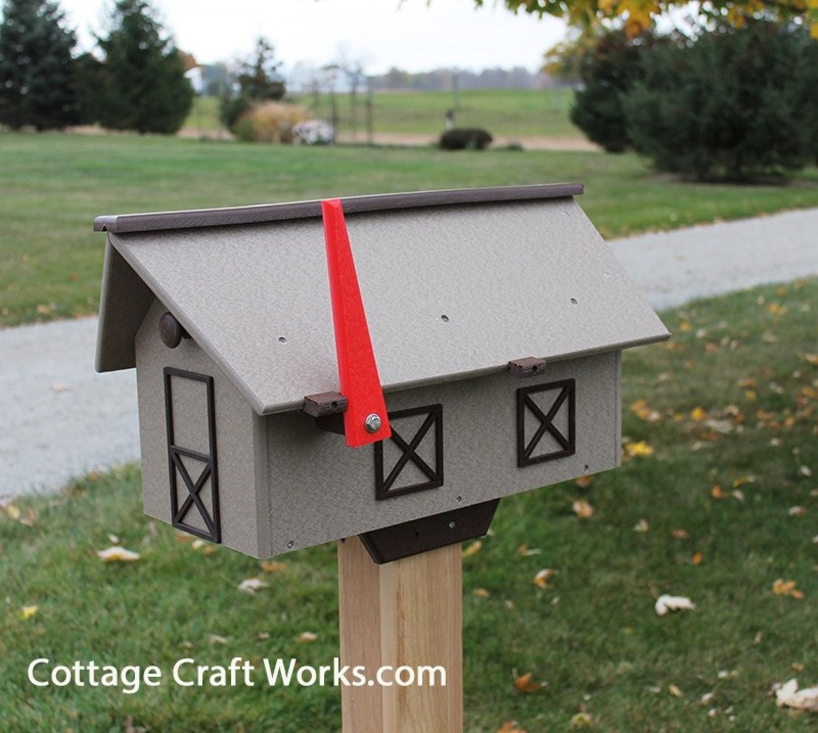 Single Poly Wood Mailbox