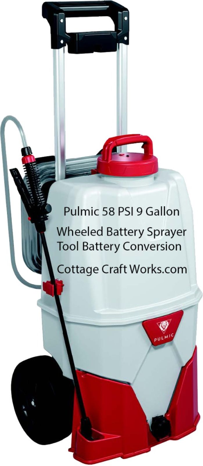 Pulmic 58 PSI Pegasus 9 Gallon Wheeled Battery Sprayer 