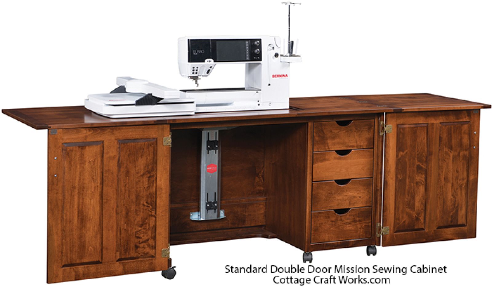 Standard Double Door Mission Sewing Cabinet