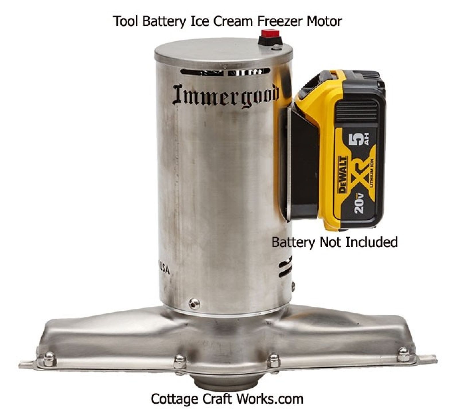 Tool Battery Powered Ice Cream Freezer Motor