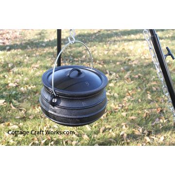 Flat Bottom #3 Cast Iron Kettle-10 Qt