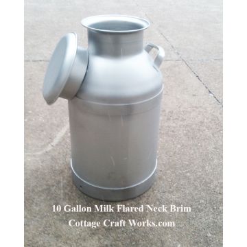 USA Stainless Milk Can | 10 Gallon | Flared Neck