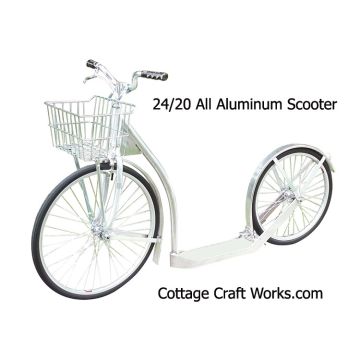 Amish handcrafted aluminum push scooter kick bike