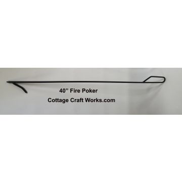 Old-Fashioned 40 Inch Firewood Poker Rod & Hook