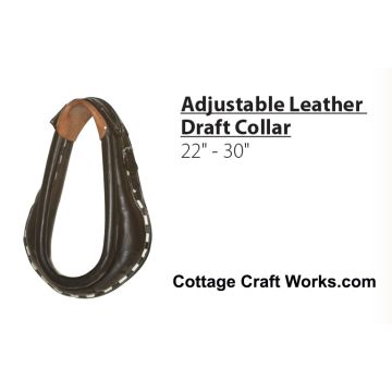 USA Leather Adjustable Farm Draft Horse Collar