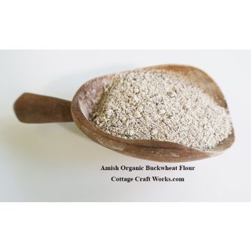  Amish Organic Buckwheat Flour 25lb. Buckwheat flour is stone-ground and milled on an Amish organic certified farm in Ohio.