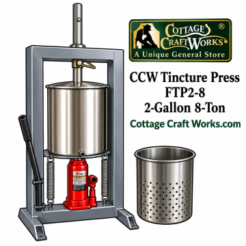 Tincture Press 2-Gallon, 8-Ton Oil, Herb, Press
