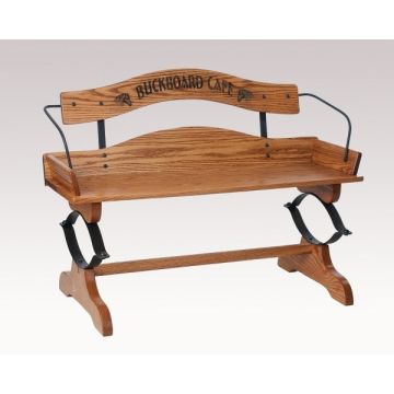 Oak Buck Board Seat Bench