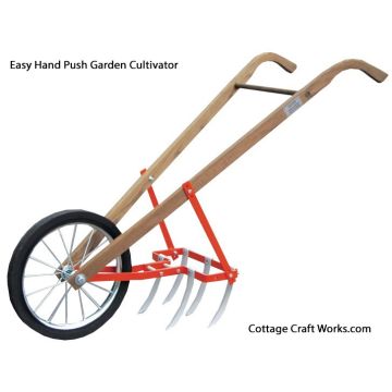 Easy Hand Push Cultivator blades and adjustable width