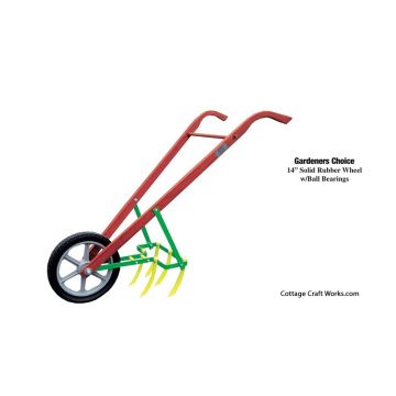 Hand Push Garden Cultivator with Hardwood Handles