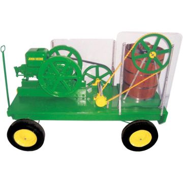 Wagon mounted ice cream freezer with John Deere hit and miss engine