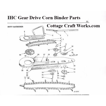 IHC Ground Driven Corn Binder Butt Gatherer Parts