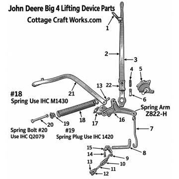 J.D. Mower Lifting Device Parts