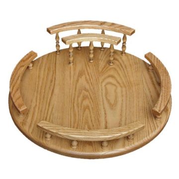Lazy Susan with Napkin Holder Oak