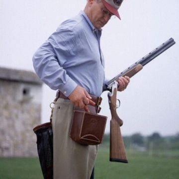 Leather Belt Shotgun Shell Clays-Hunting Pouch