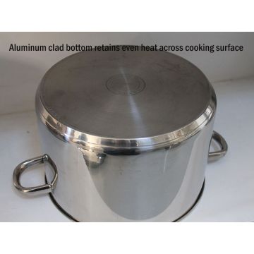 Heavy Stainless Steel Stock Pot 16qt Bottom