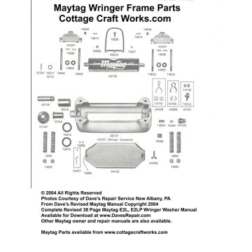 Maytag Wringer Frame Parts