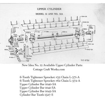 New Idea No. 12 Spreader Upper Cylinder Parts