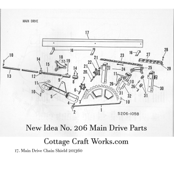 New Idea 206 Spreader Main Drive Parts