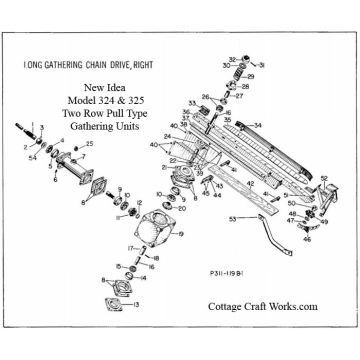 New Idea 324, 325 Picker RH long Gathering Chain Drive
