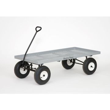 Nursery Wagon Model 680 heavy-duty flat metal mesh wagon 24x48 inch with pneumatic tires