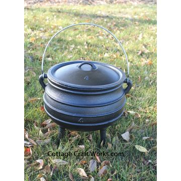 Potjie Pot #4 Three Leg Cast Iron Kettle-2.25 gal