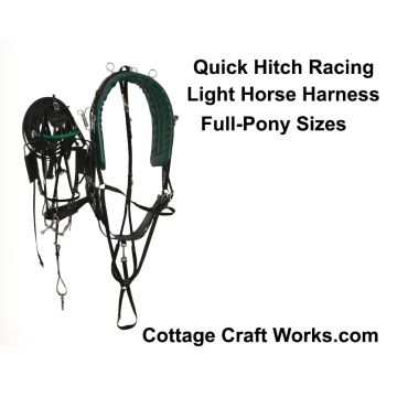 Amish handcrafted lightweight Quick Hitch Light Horse Racing Harness