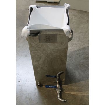 304 stainless steel single cone maple syrup filtering tank with drain valve – Cottage Craft Works