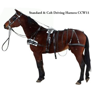 Amish BioThane horse driving harness full size and cob size