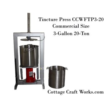 Tincture Press, 3-gal, 20-Ton, Oil, Herb, Press