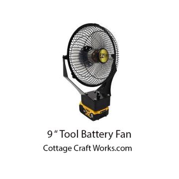 Tool Battery Pack 9 Inch Fan