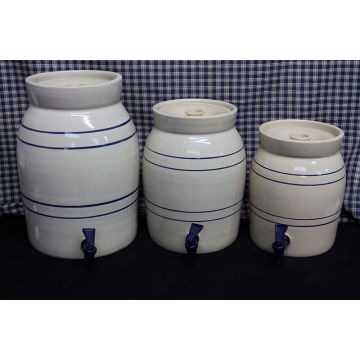 USA Stoneware | Water Coolers | Blue Stripe | 1-3 Gallon