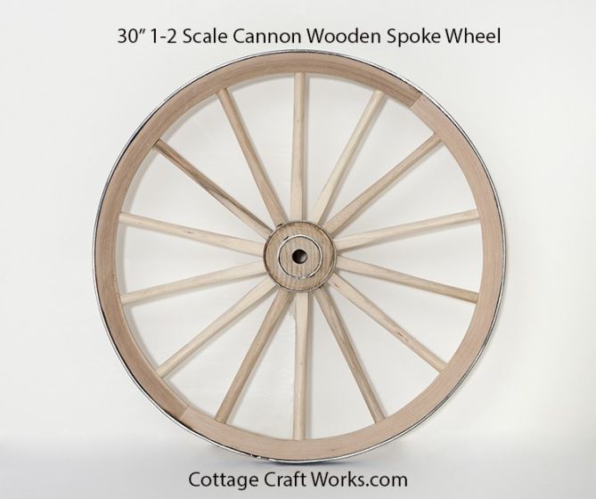 30 Inch Wooden Spoke Cannon Wheel