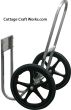 Flat free utility cart wheel with roller bearings