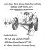 J.D. Big 4 Mower Main Frame Replacement Gasket Parts