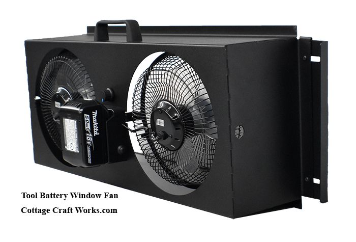 EZ-Dual DC Tool Battery Window Fans