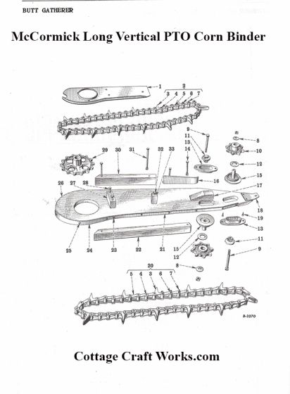 IHC PTO Corn Binder Butt Gatherer Parts