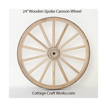 24 Inch Wooden Spoke Cannon Wheel