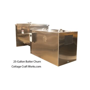 Stainless 25 Gallon Commercial | Small Dairy | Butter Churn