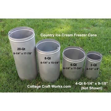 Country Ice Cream Freezer Replacement Cans