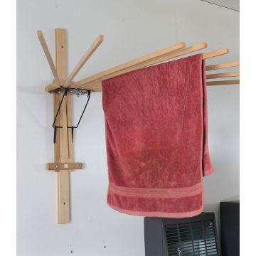 Folding Umbrella Wall Clothes Drying Rack | Amish Made USA