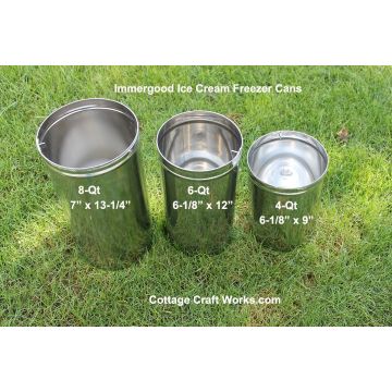 Immergood Stainless Steel Ice Cream Freezer Cans