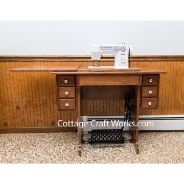 Solid Wood Treadle Sewing Cabinet