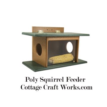 Poly Window Squirrel House Feeder